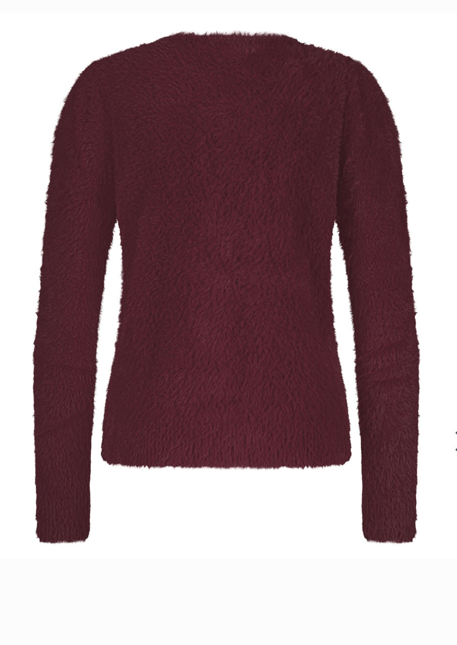 Fuzzy Puff sleeve Ruby