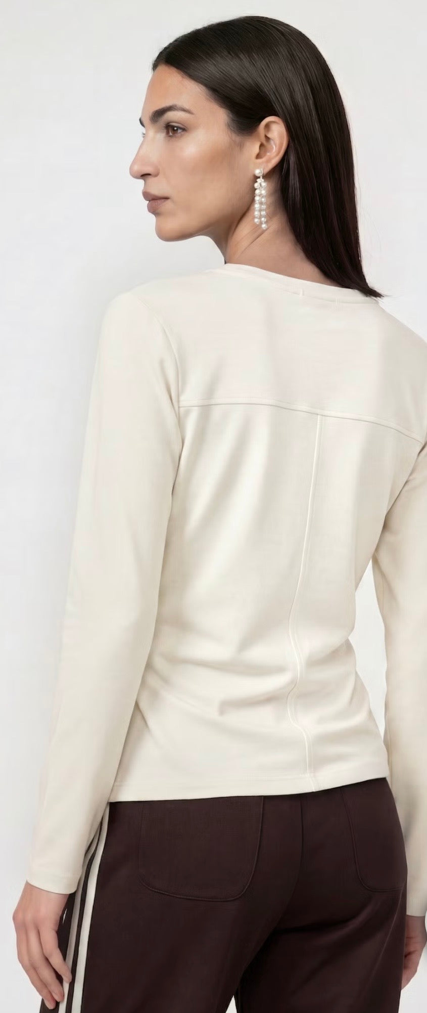 NEW LONG-SLEEVE SHIRT WITH KNOT DETAIL
COLOR: Antique white