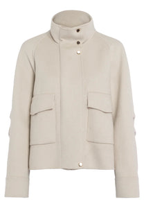 Jacket in double-face in light sand
