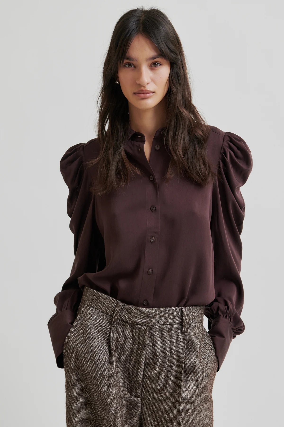 Samanta Shirt in choclate plum