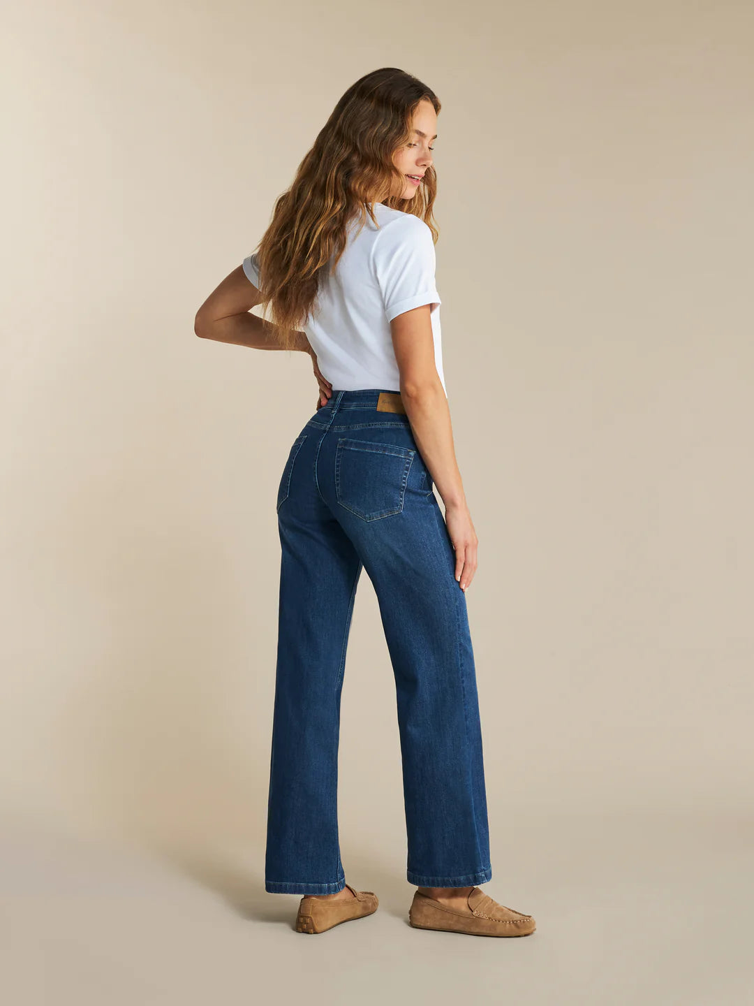 Red Button Colette Wide Leg Jeans, Darkstone
