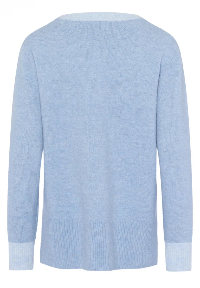 Cloud sky Sweater with M intarsia