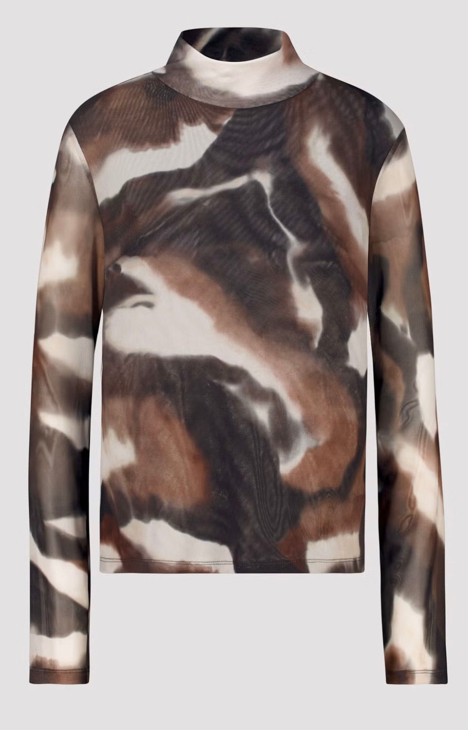 New LONG-SLEEVE SHIRT WITH TIE-DYE EFFECT
COLOR: Chocolate brown pattern