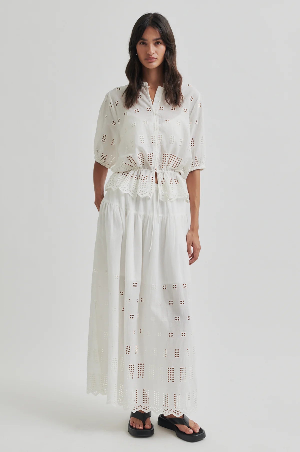 Elenore Shirt (White Alyssum)