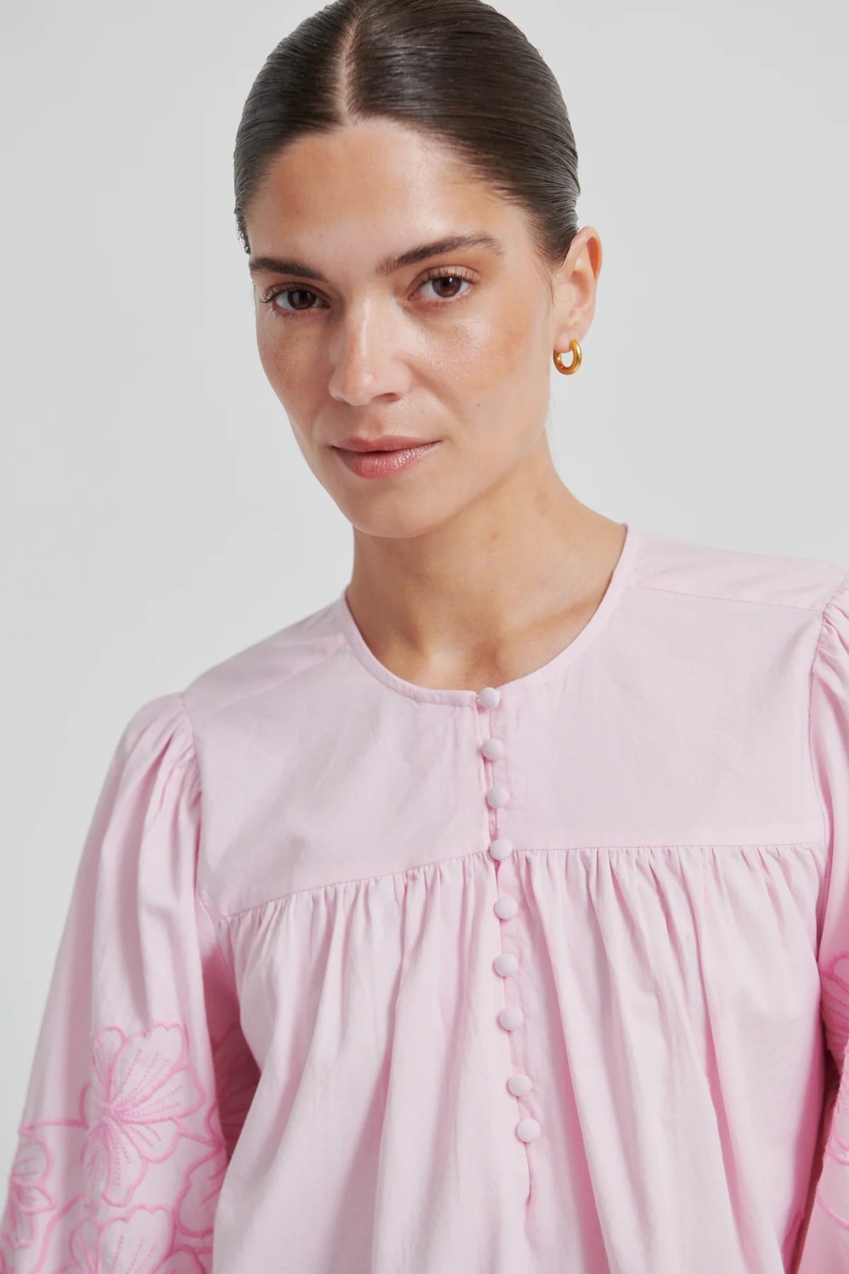 Elinor Blouse in lilac chiffon