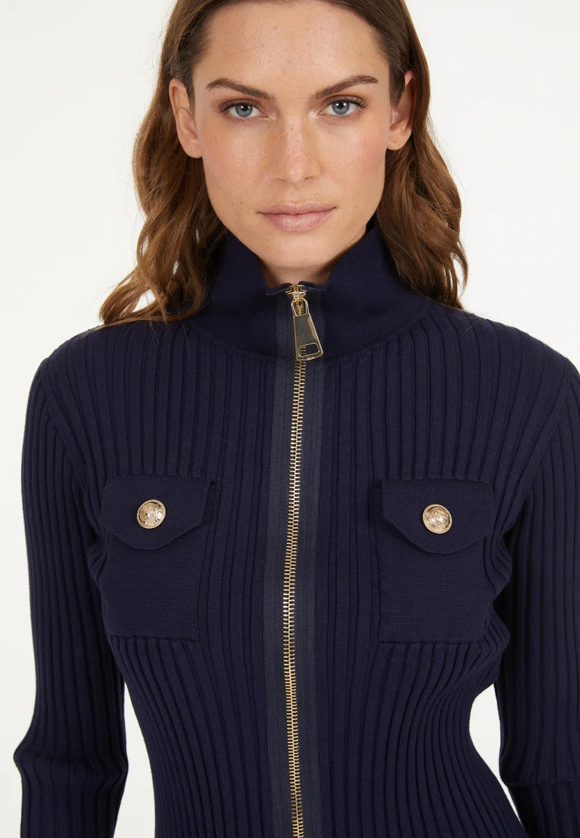 Cardigan with Pockets in navy