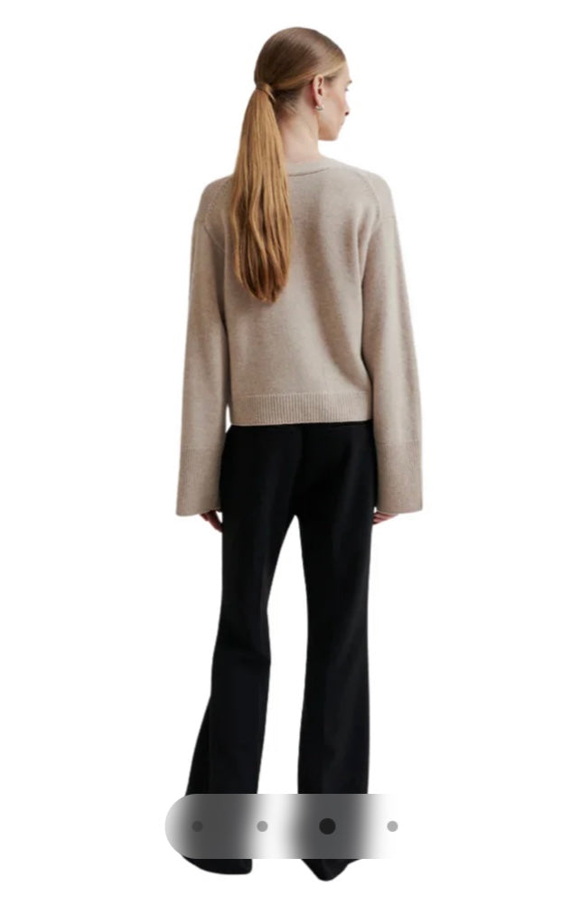 Alpha Fitted Cardigan Beige Melange