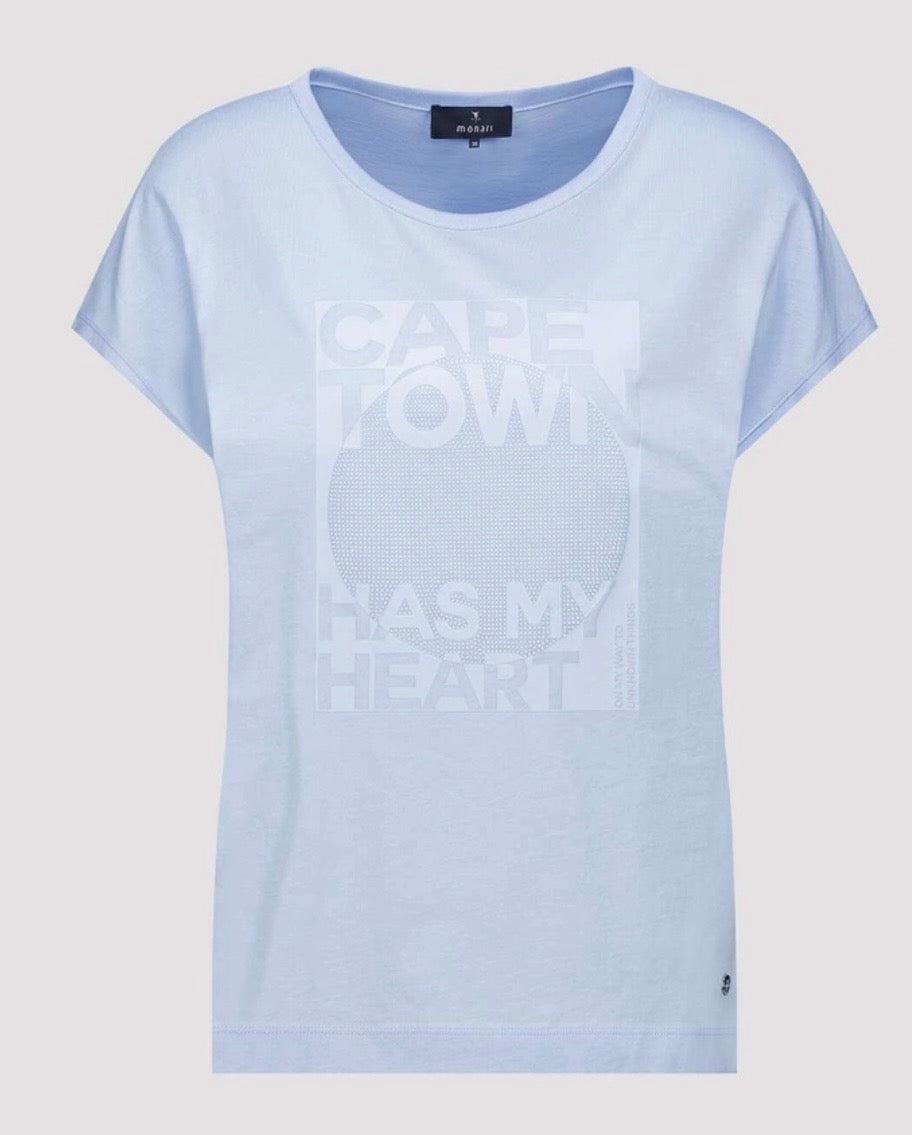 NEW T-SHIRT WITH LETTERING
COLOR:LIGHT SKY