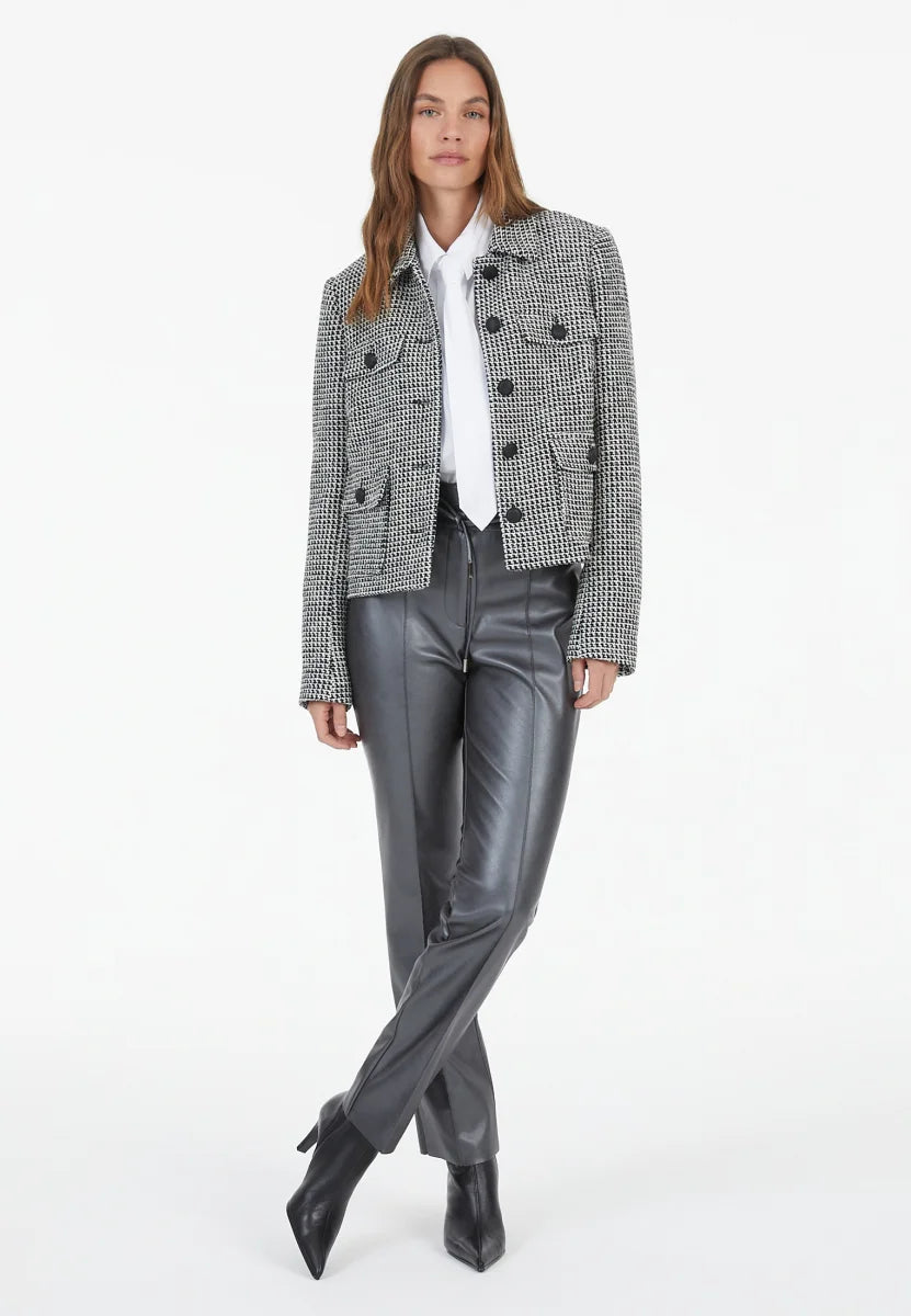 Jacket with graphic jacquard