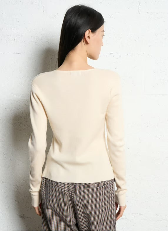 New
Suncoo
Straight fine-knit cardigan - Beige – GAMIRA