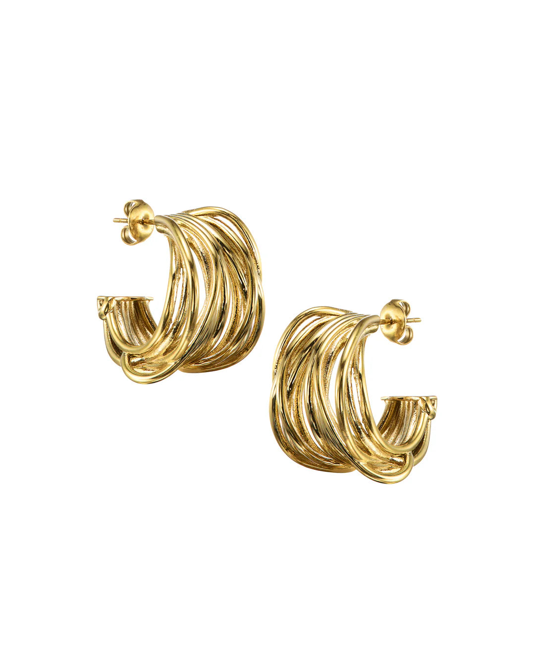 Gold Tova Hoop Earrings