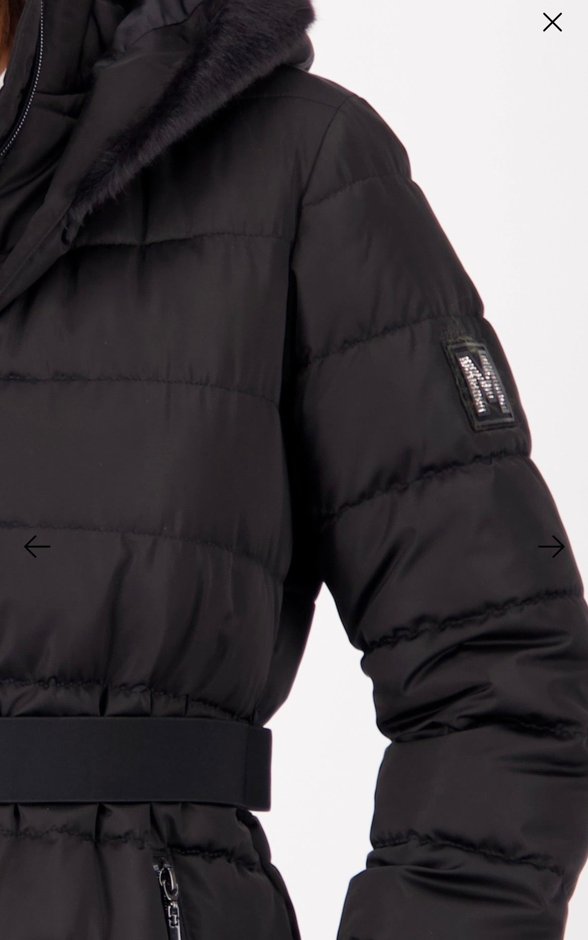 QUILTED JACKET WITH A WAIST BELT
COLOR:BLACK
