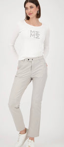 STRAIGHT LEG LEATHER TROUSERS
COLOR:Greige