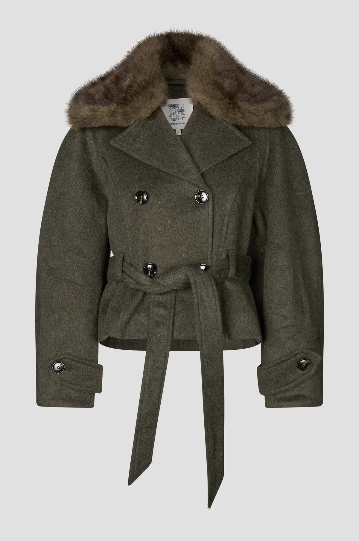 Agola Belt Jacket black olive
