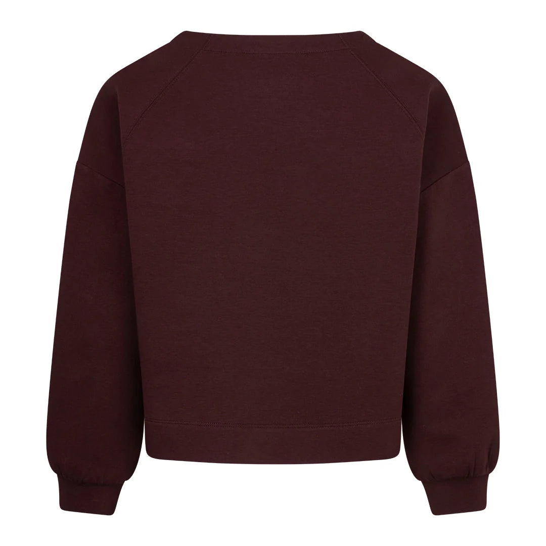 Red Button Womens Sweater Skyler Burgundy