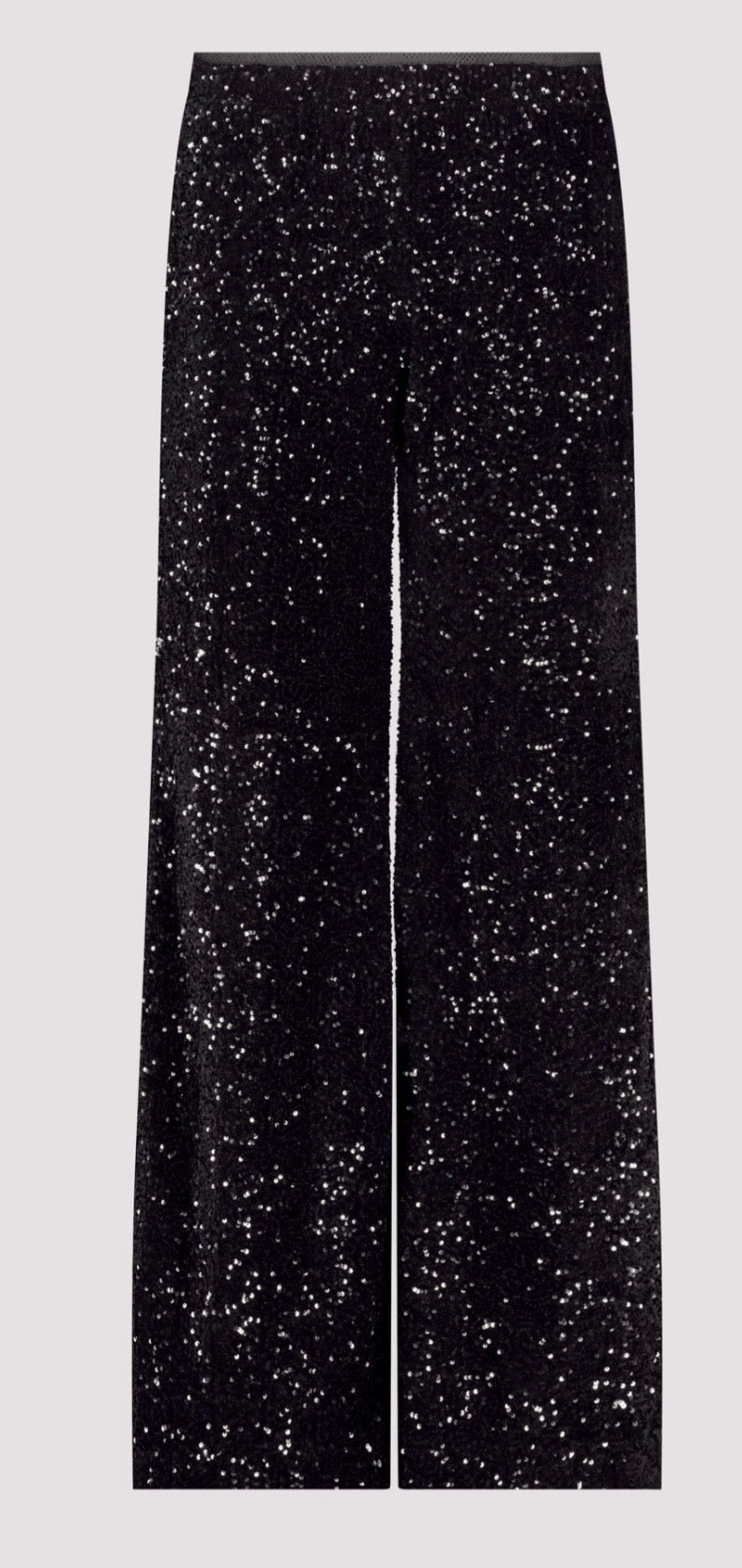 WIDE-LEG PANTS WITH SEQUINS
COLOR: Black