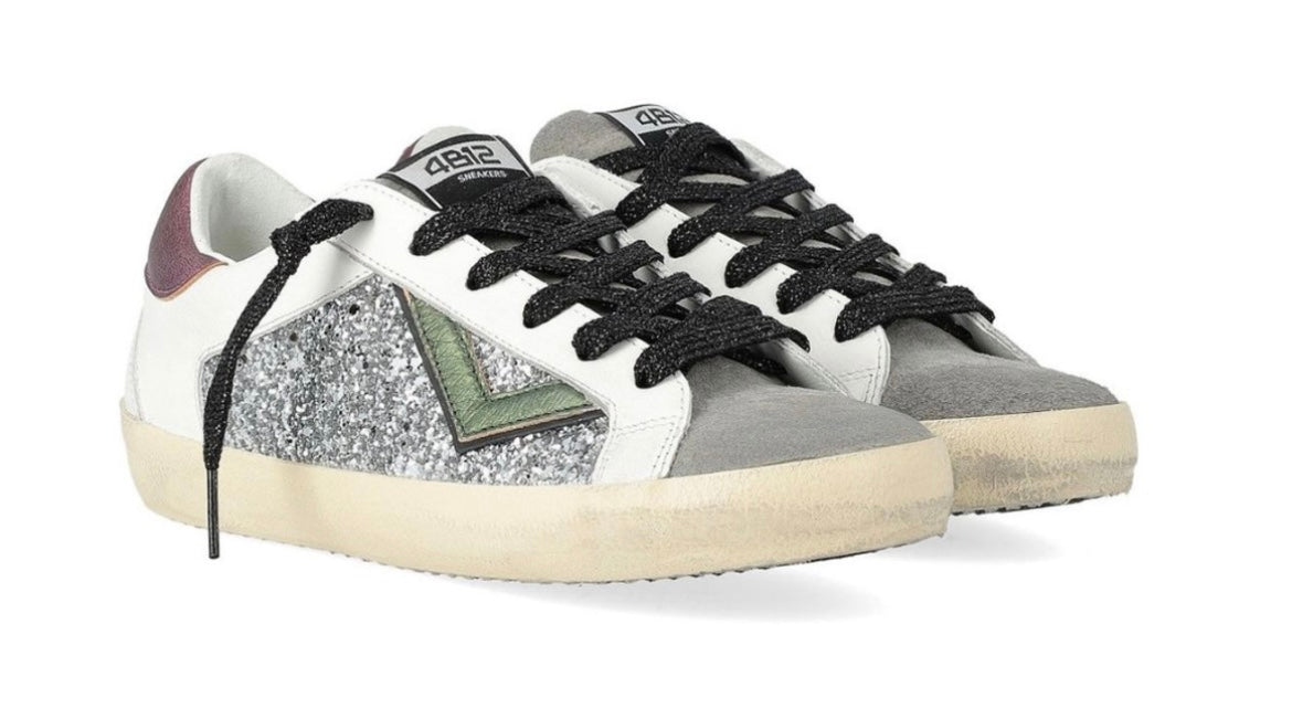 4B12 Supreme Shoe in Silver and Purple