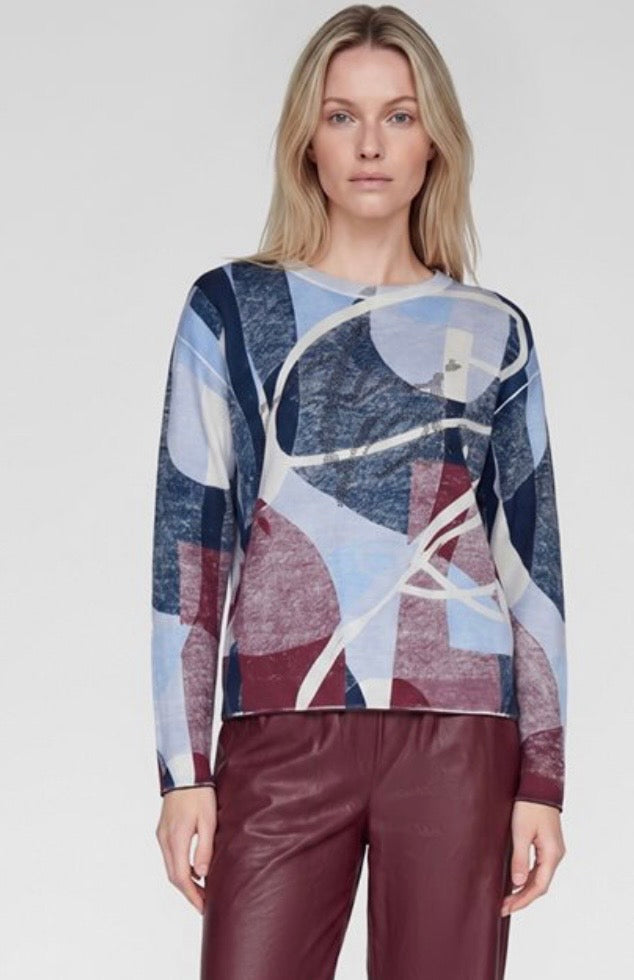 Rabe Abstract Print
Cotton Knit Jumper Light
Blue