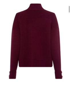 HIGH NECK SWEATER - LIGHT BORDEAUX