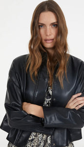 Jacket in soft black vegan leather