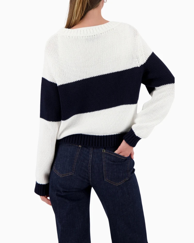 Monari - Knitted Jumper with Intarsia Pattern