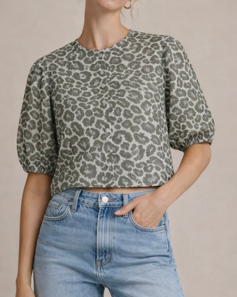 Danelle Leopard Jacquard multi lightkhaki