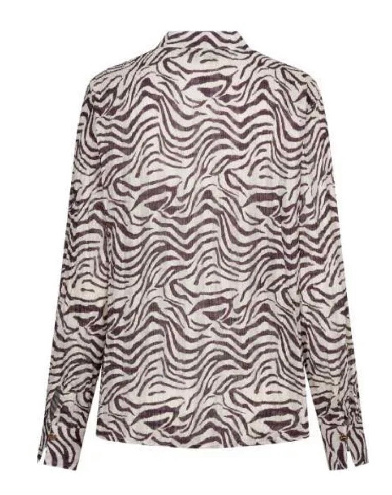 Red Button – Blouse Zebra burgundy