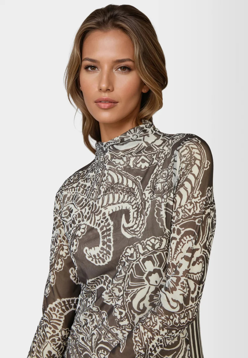 Blow-Up Paisley Print Dress
Black varied