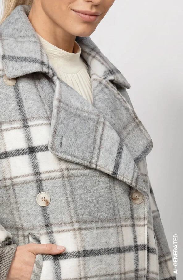 CHECK JACKET - LIGHT GREY PATTERN