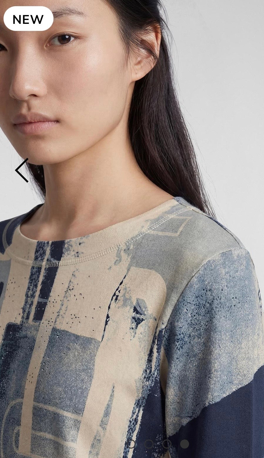 Rabe Abstract Print With Rhinestone Detail Jumper, Navy Multi