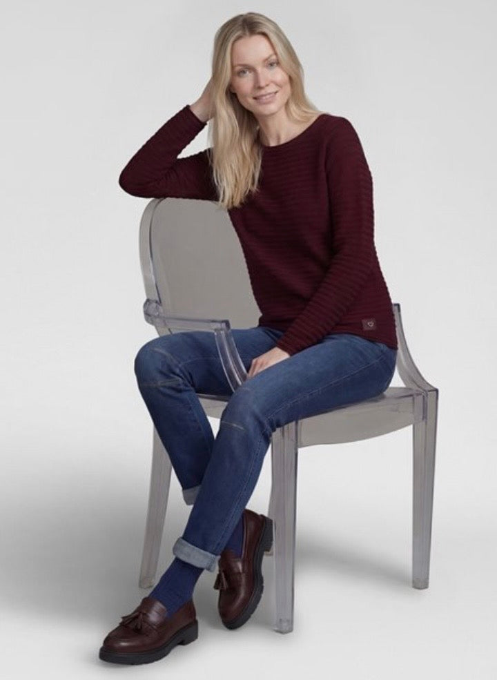 Rabe Textured Knit
Jumper Merlot