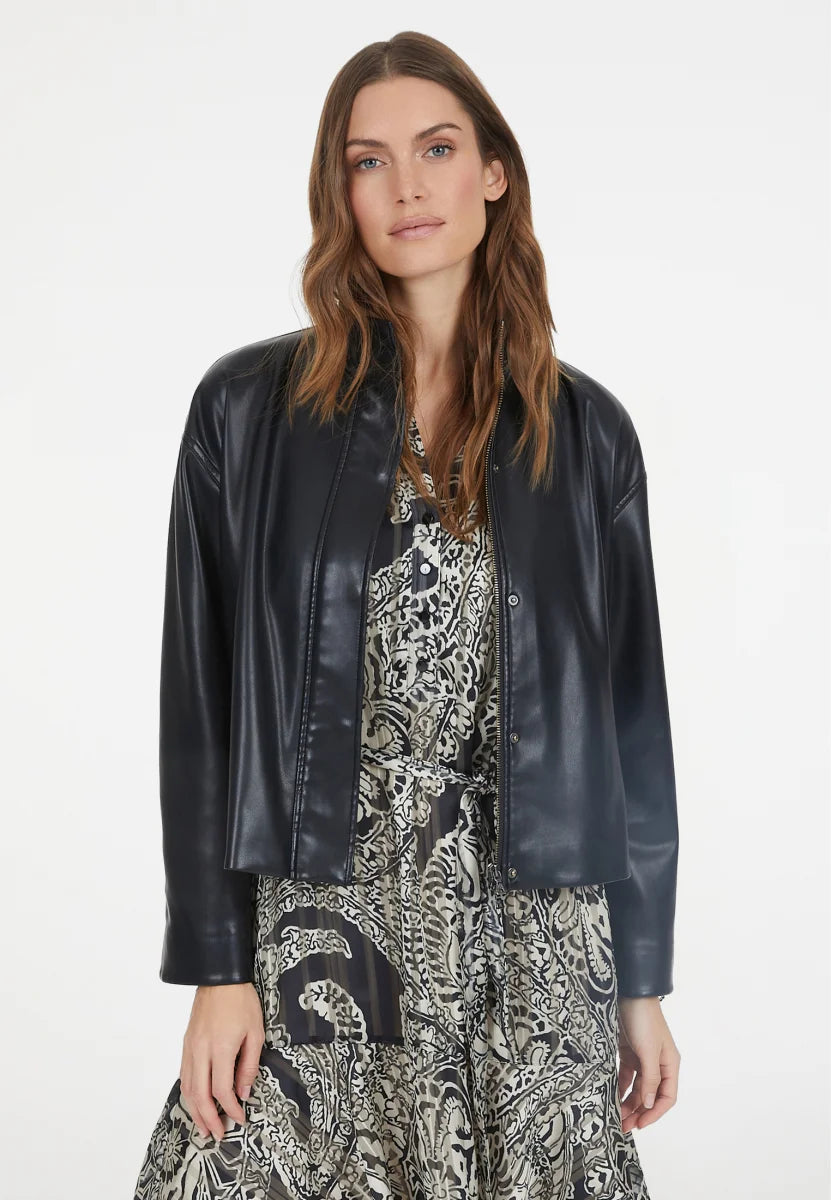 Jacket in soft black vegan leather