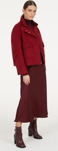 MIDI SKIRT - LIGHT BORDEAUX