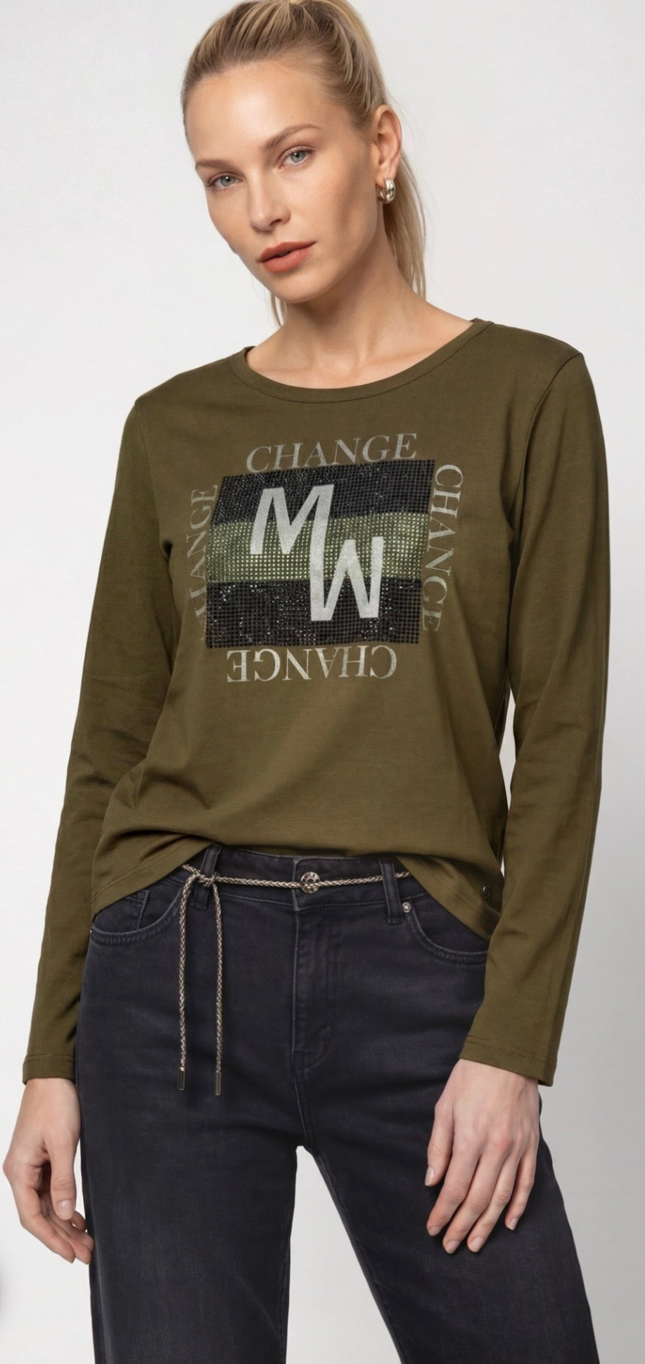 NEWLONG-SLEEVE SHIRT WITH DECORATIVE DETAILS
COLOR:Olive