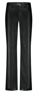 RED BUTTON COLETTE FAUX LEATHER in black