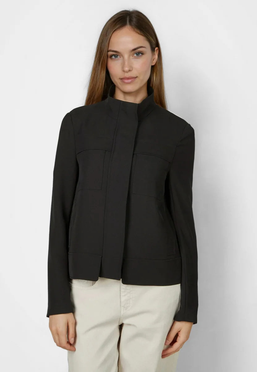 Jacket in softly draping fabric in black