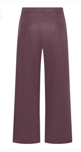 Raffaello Rossi Palina 6/8 Vegan Nappa Leather Trousers Burgundy