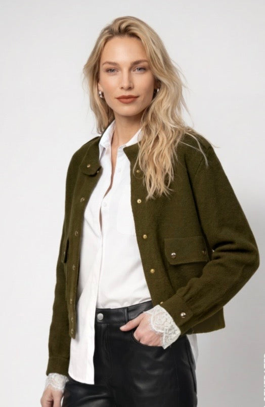 NEWCARDIGAN WITH DECORATIVE BUTTONS
COLOR: Olive