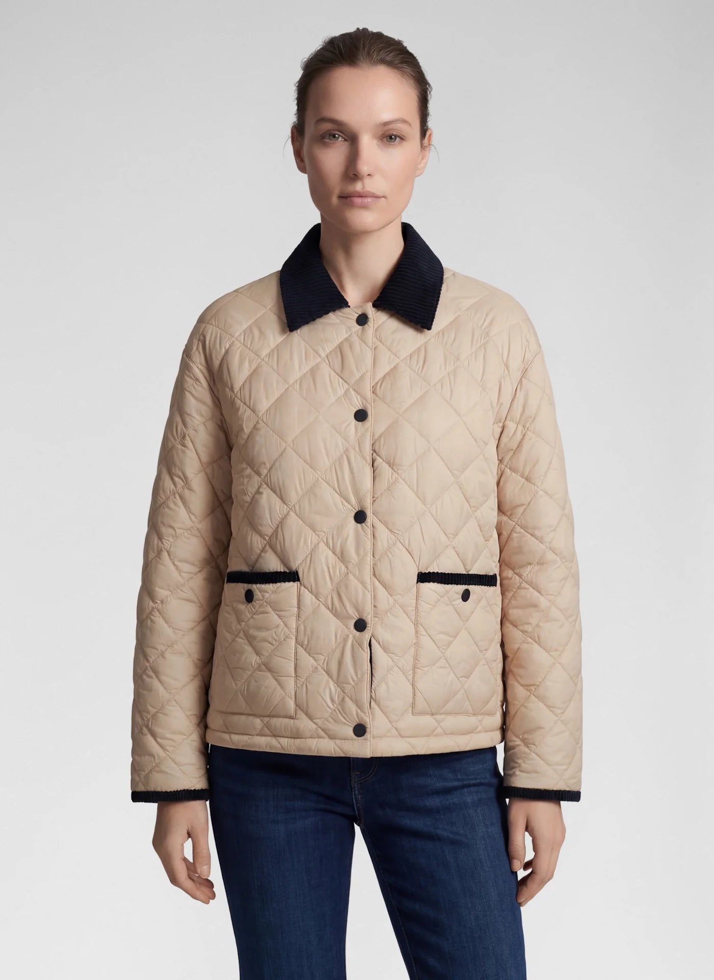 QUILTED JACKET - BISCUIT