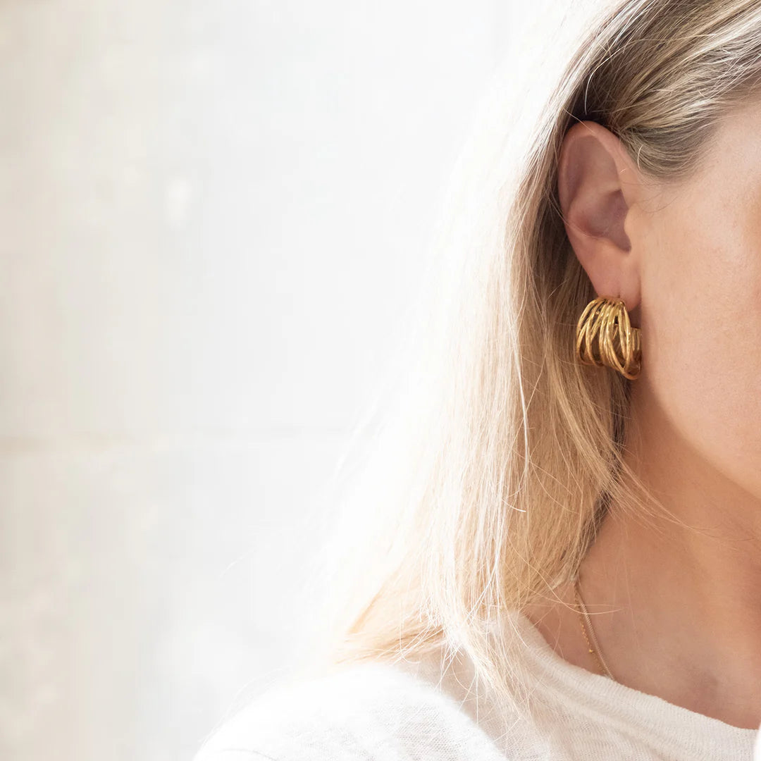 Gold Tova Hoop Earrings