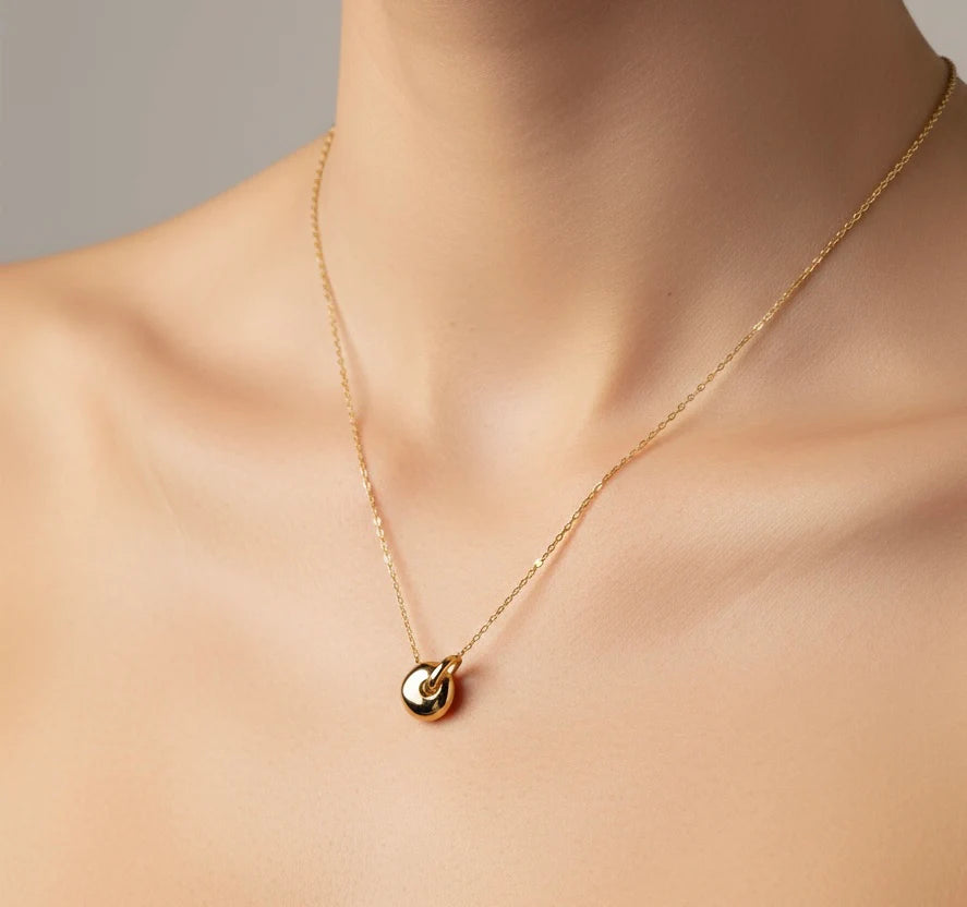 Gold Donut Necklace