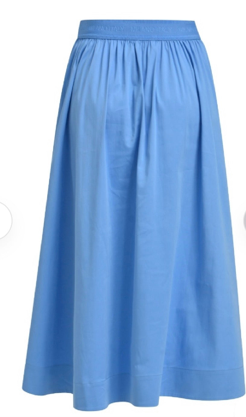 Milano sky blue midi skirt