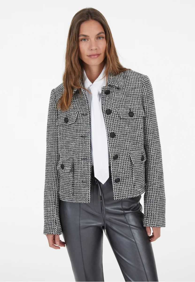 Jacket with graphic jacquard