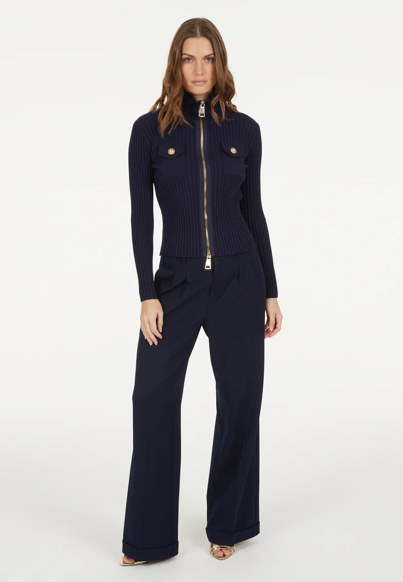 Cardigan with Pockets in navy