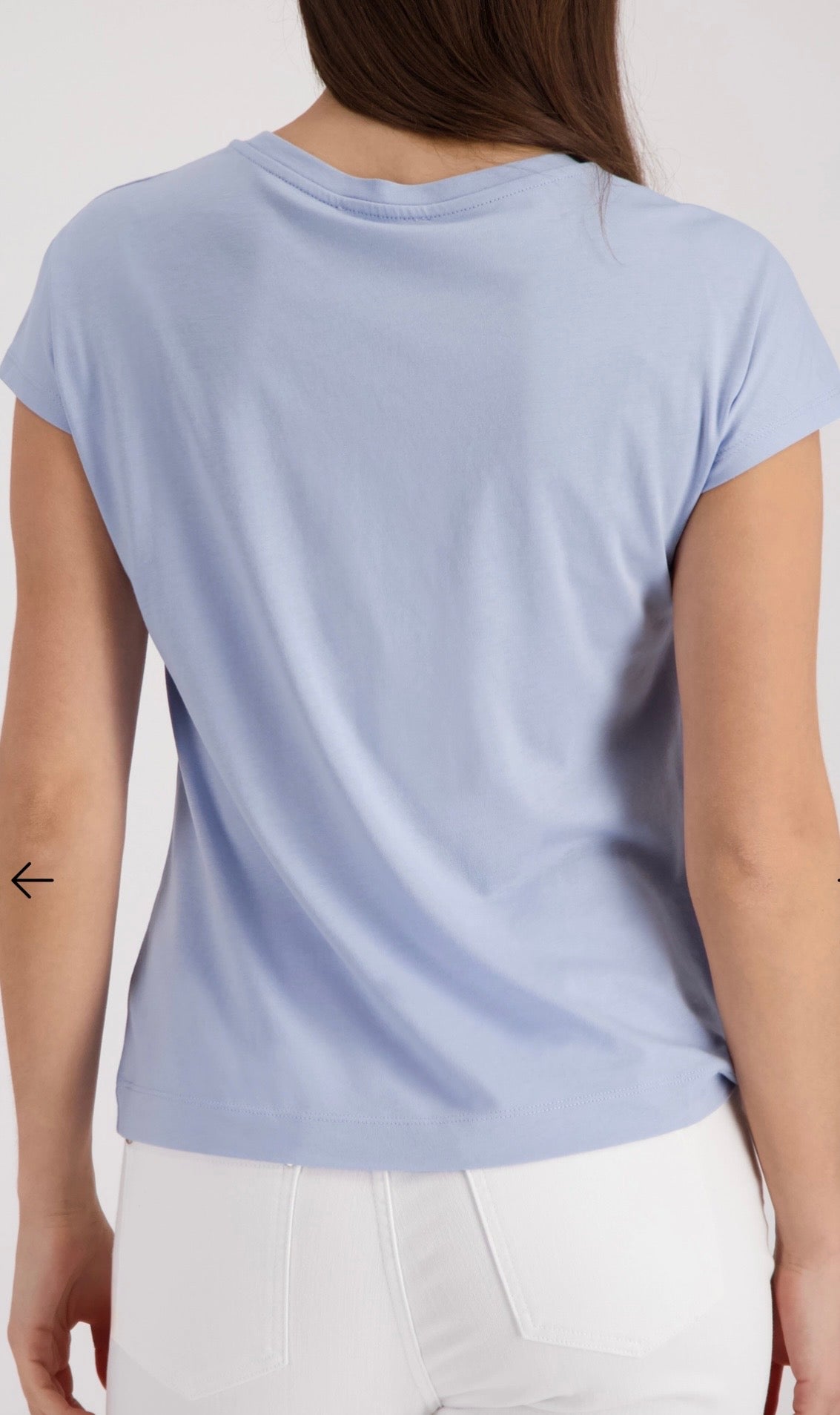 NEWT-SHIRT WITH RHINESTONES in sea side blue