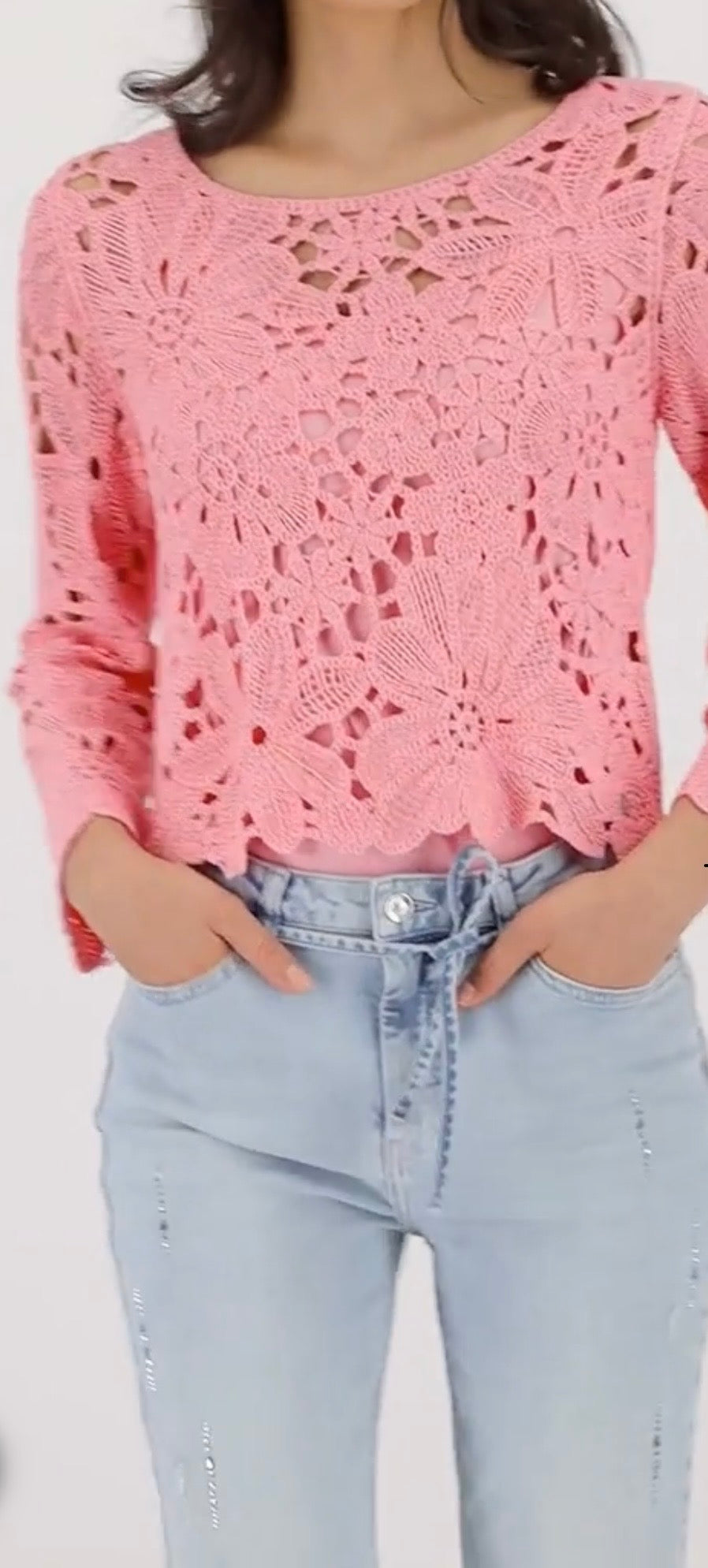 NEWJUMPER WITH CORNELLY CROCHET PATTERN
COLOR: Spring flower