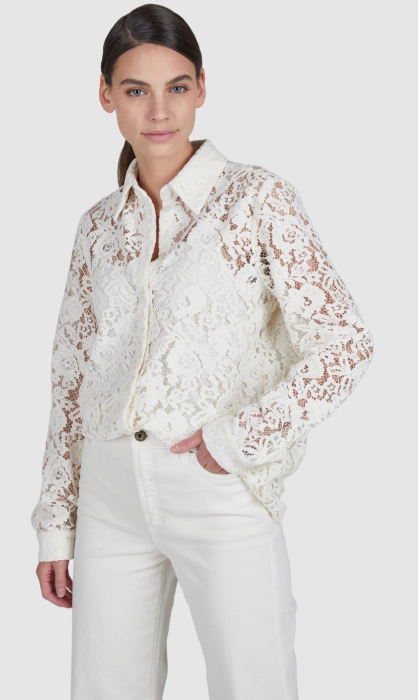 Cream lace blouse