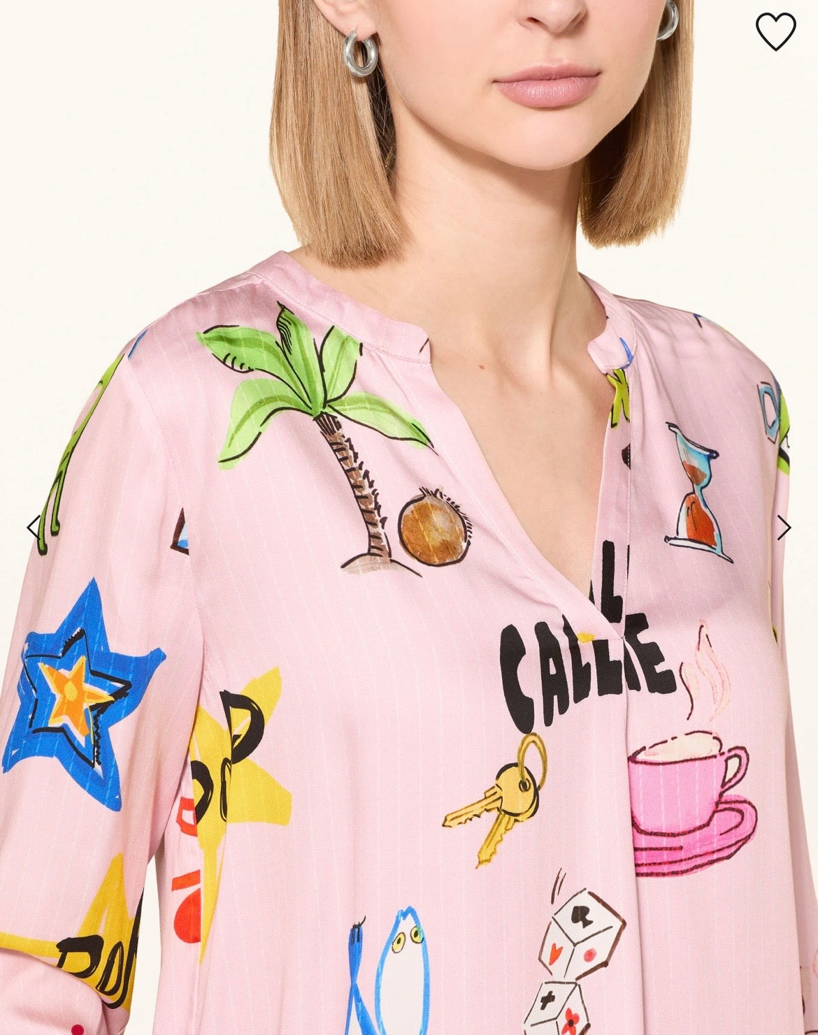 Pink patterned shirt