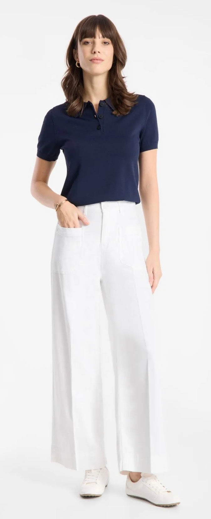 RAFFAELLO ROSSI WHITE MIRU 6/8 JEANS