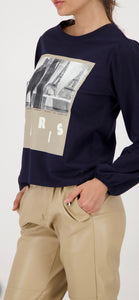 NEWLONG-SLEEVED SHIRT WITH POLAROID PRINT
COLOR: Night sky
